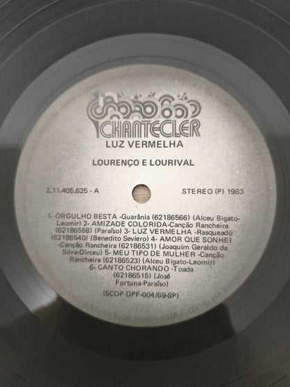 Lp Vinil Lourenço & Lourival Luz Vermelha