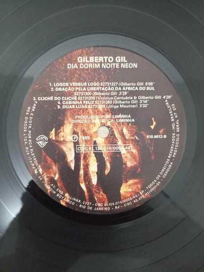 Lp Vinil Gilberto Gil Dia Dorim Noite Neon