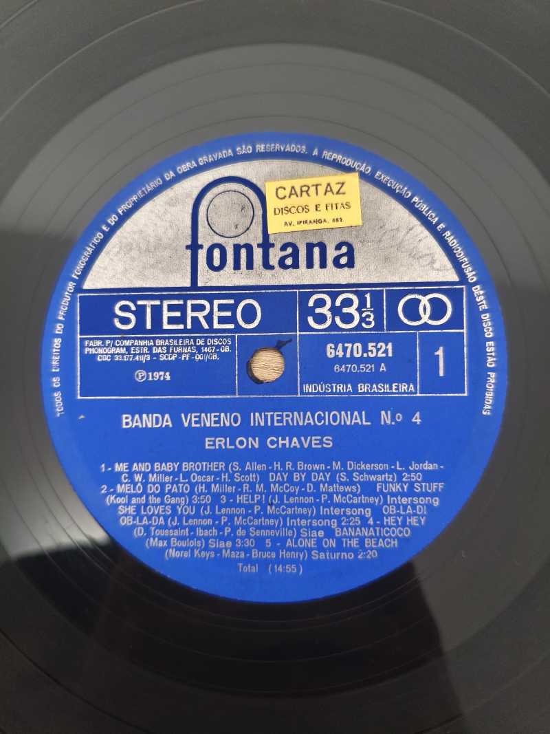 Lp Vinil Banda Veneno Internacional Erlon Chaves Vol. 4