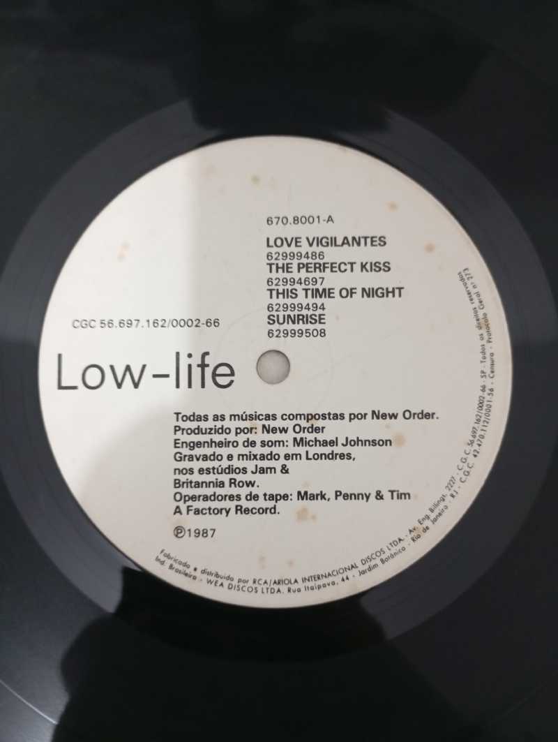 Lp Vinil New Order Low-life Com Encarte