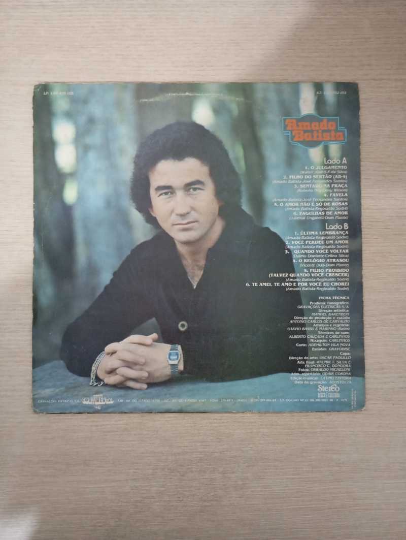 Lp Vinil Amado Batista O Amor Não É Só De Rosas