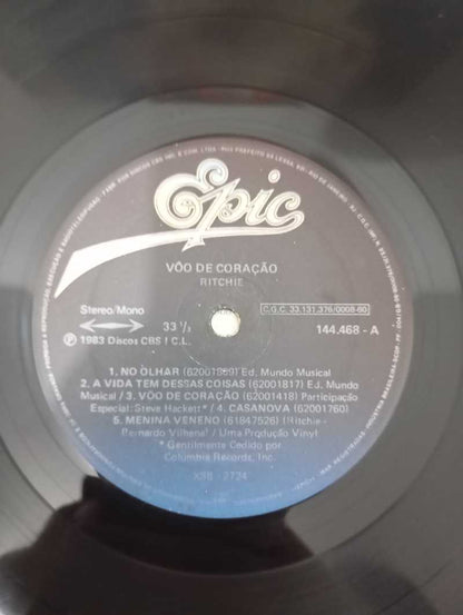 Lp Vinil Ritchie Vôo De Coração Com Encarte