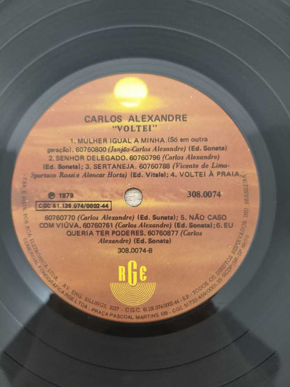 Lp Vinil Carlos Alexandre Voltei