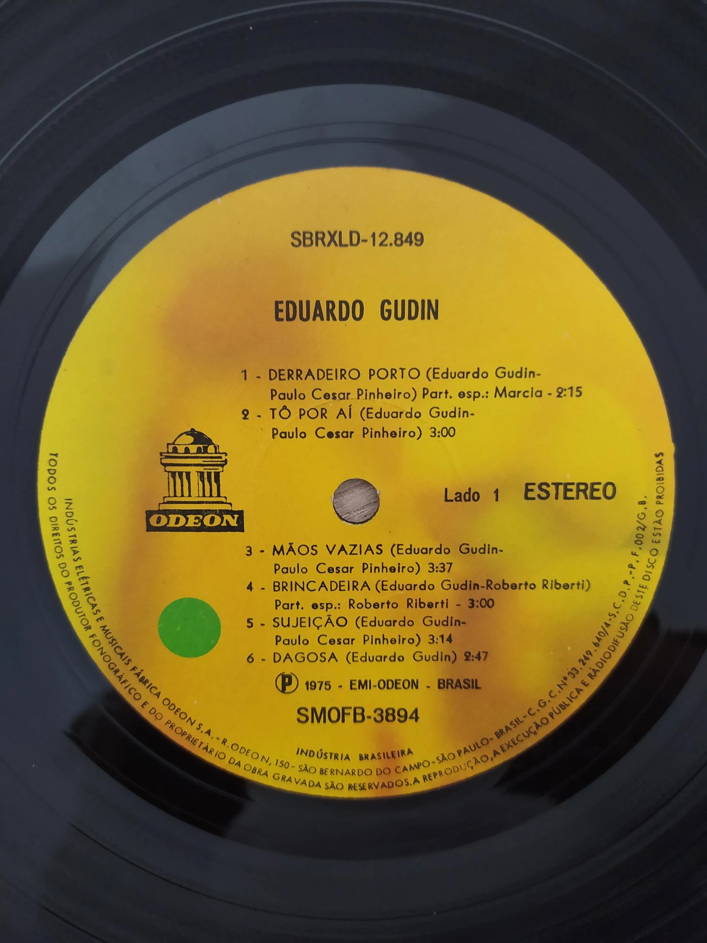 Lp Vinil Eduardo Gudin 1975 Com Encarte