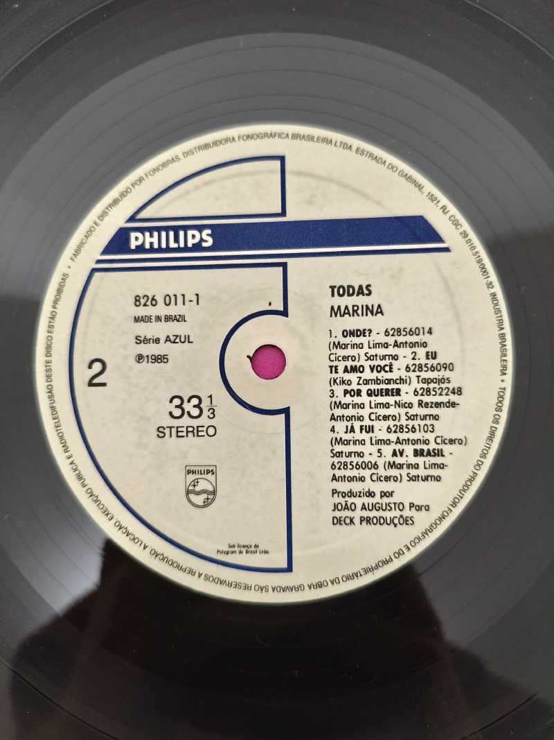 Lp Vinil Marina Lima Todas Com Encarte