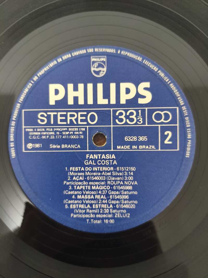 Lp Vinil Gal Costa Fantasia Com Encarte