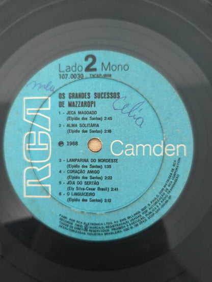 Lp Vinil Mazzaropi Os Grandes Sucessos de