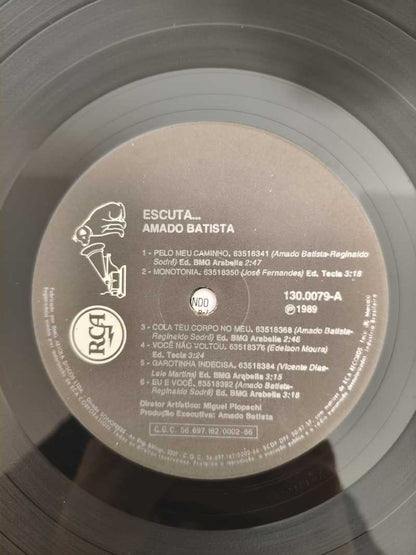 Lp Vinil Amado Batista Escuta... Com Encarte