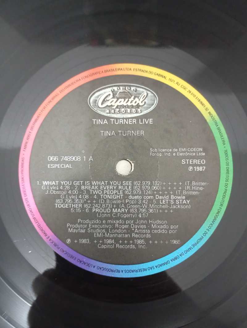 Lp Vinil Tina Turner Tina Live Com Encarte