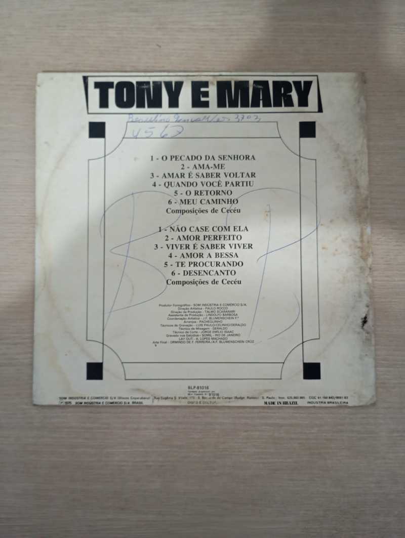 Lp Vinil Tony e Mary 1976