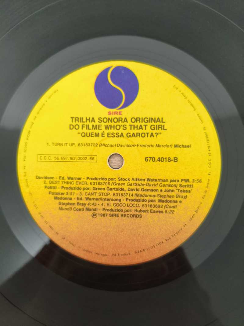 Lp Vinil Madonna Who's That Girl