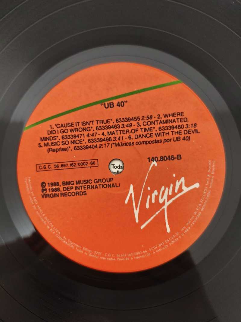 Lp Vinil UB40 1988 Com Encarte