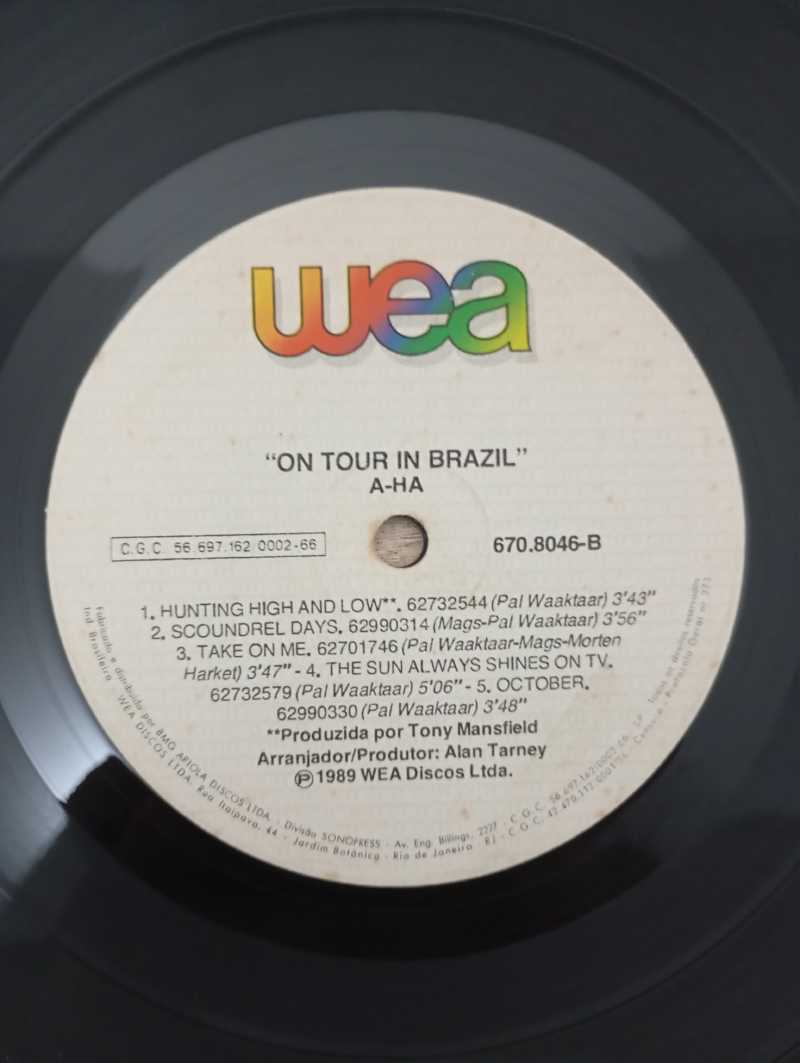 Lp Vinil a-ha On Tour In Brazil Com Encarte