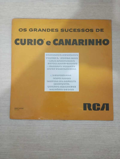 Lp Vinil Curió e Canarinho Os Grandes Sucessos de