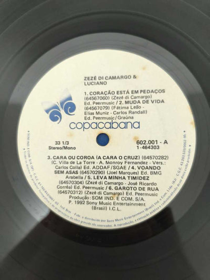 Lp Vinil Zezé Di Camargo & Luciano 1992 Com Encarte