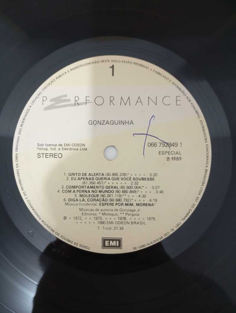 Lp Vinil Gonzaguinha Performance Com Encarte