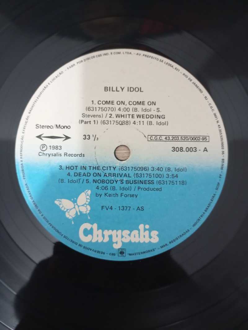 Lp Vinil Billy Idol 1983, Leia