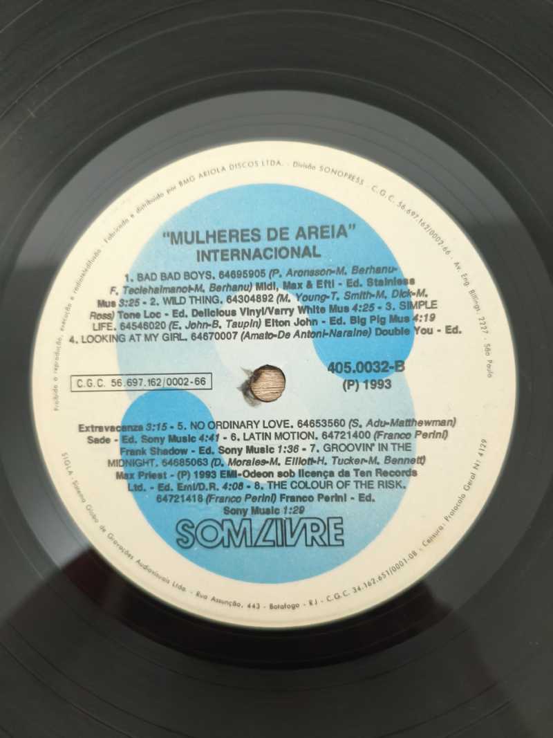 Lp Vinil Mulheres de Areia Internacional