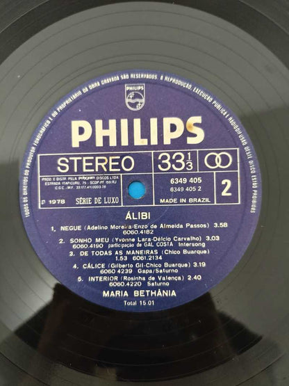 Lp Vinil Maria Bethânia Álibi Com Encarte