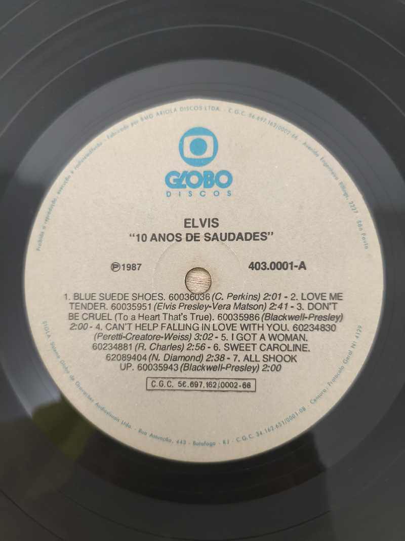 Lp Vinil Elvis Presley 10 Anos de Saudades