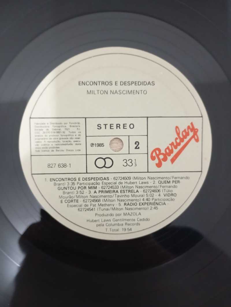 Lp Vinil Milton Nascimento Encontros E Despedidas