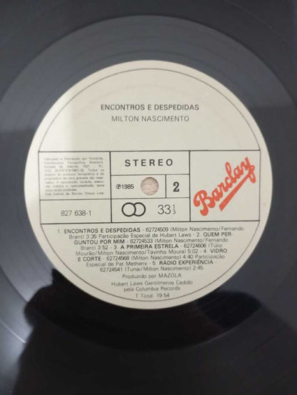 Lp Vinil Milton Nascimento Encontros E Despedidas