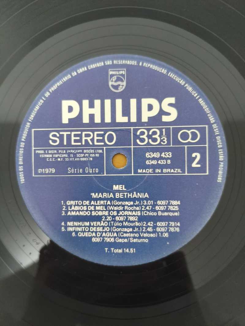 Lp Vinil Maria Bethânia Mel Com Encarte