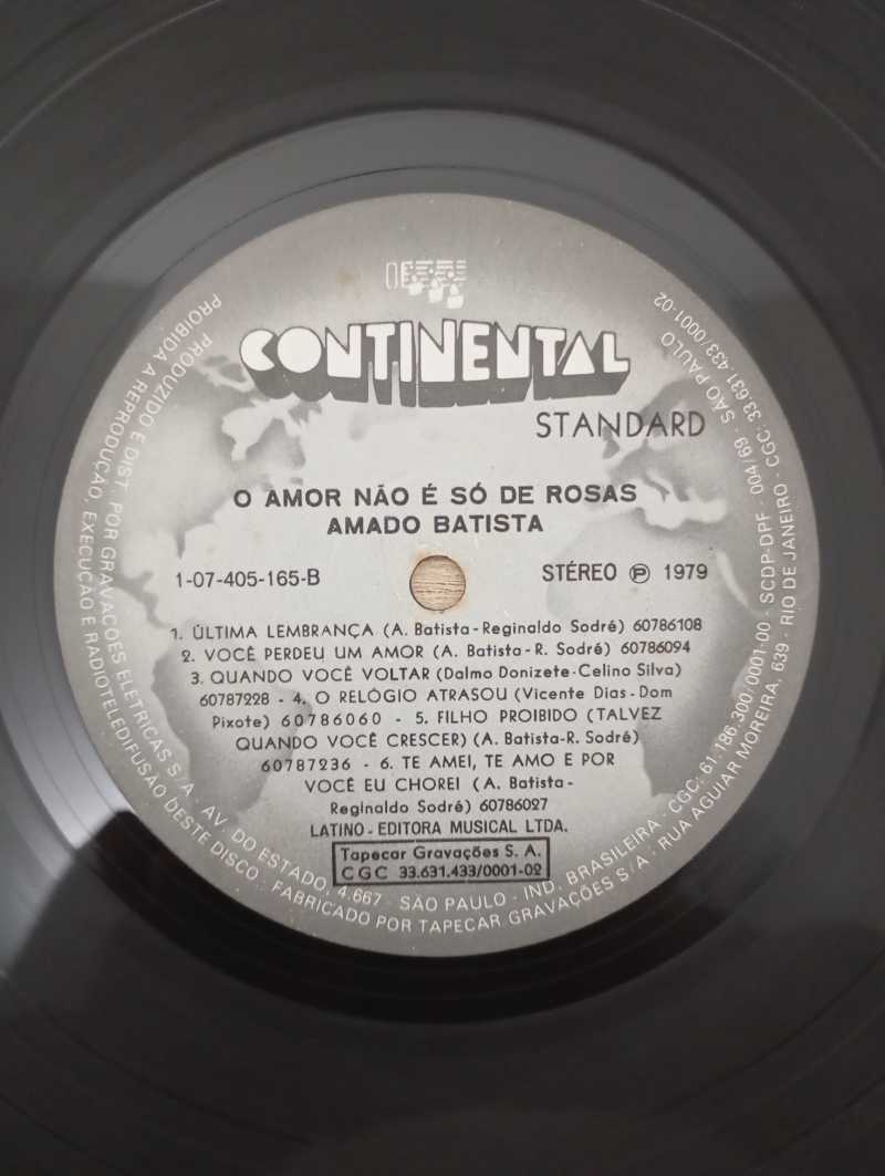 Lp Vinil Amado Batista O Amor Não É Só De Rosas