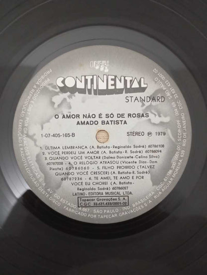 Lp Vinil Amado Batista O Amor Não É Só De Rosas