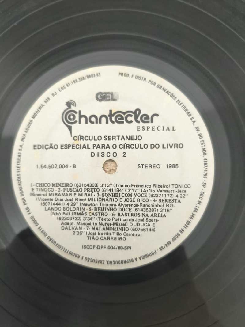 Lp Vinil Círculo Sertanejo Duplo