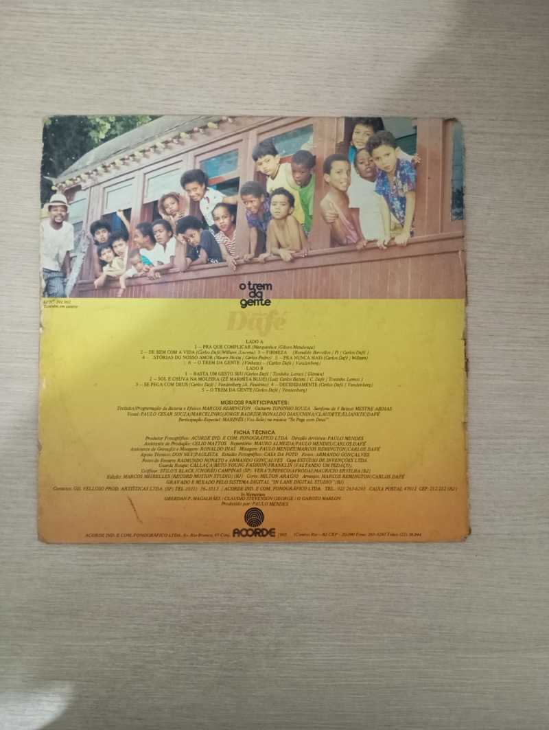 Lp Vinil Carlos Dafé O Trem Da Gente Autografado C Encarte