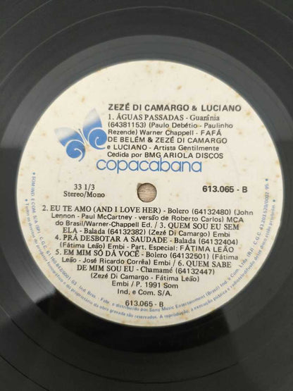 Lp Vinil Zezé Di Camargo & Luciano 1991