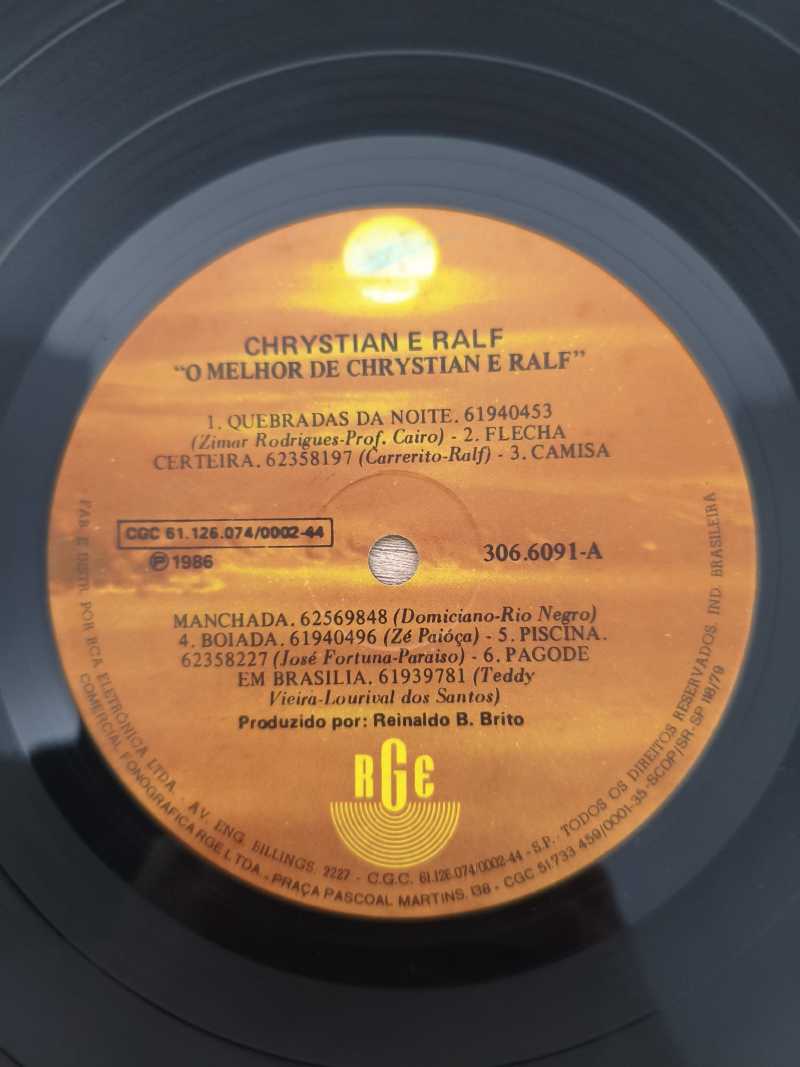 Lp Vinil Chrystian & Ralf O Melhor de