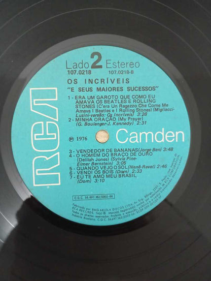 Lp Vinil Os Incríveis E Seus Maiores Sucessos