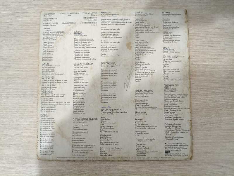 Lp Vinil Titãs Cabeça Dinossauro