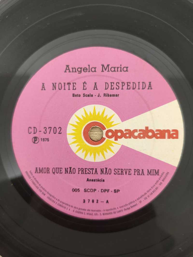 Compacto Vinil Ângela Maria A Noite É A Despedida