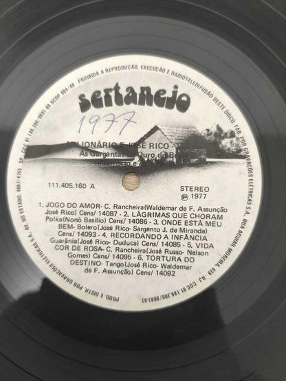 Lp Vinil Milionário & José Rico As gargantas de ouro do Br