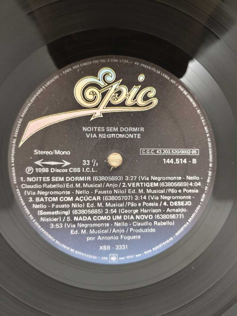 Lp Vinil Via Negromonte Noites Sem Dormir