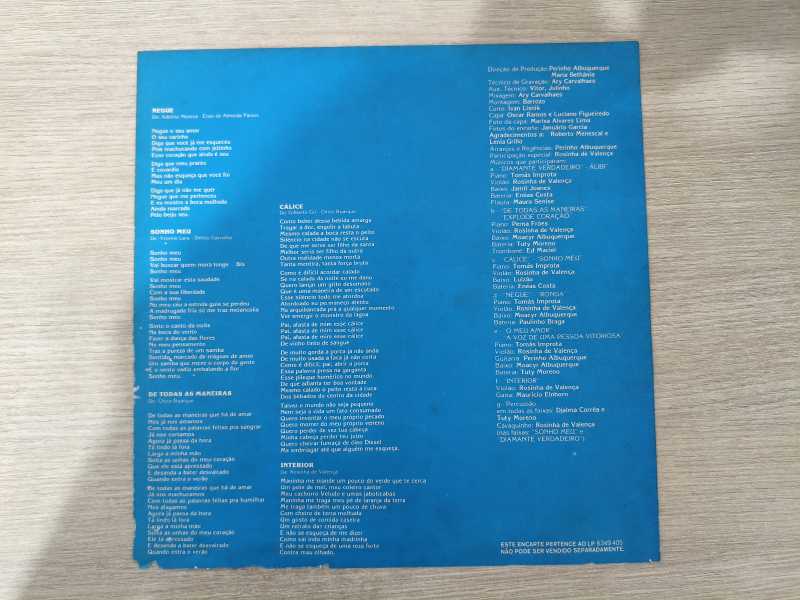 Lp Vinil Maria Bethânia Álibi Com Encarte