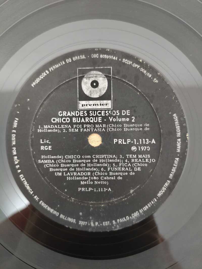 Lp Vinil Chico Buarque Grandes Sucessos de Vol. 2, Leia