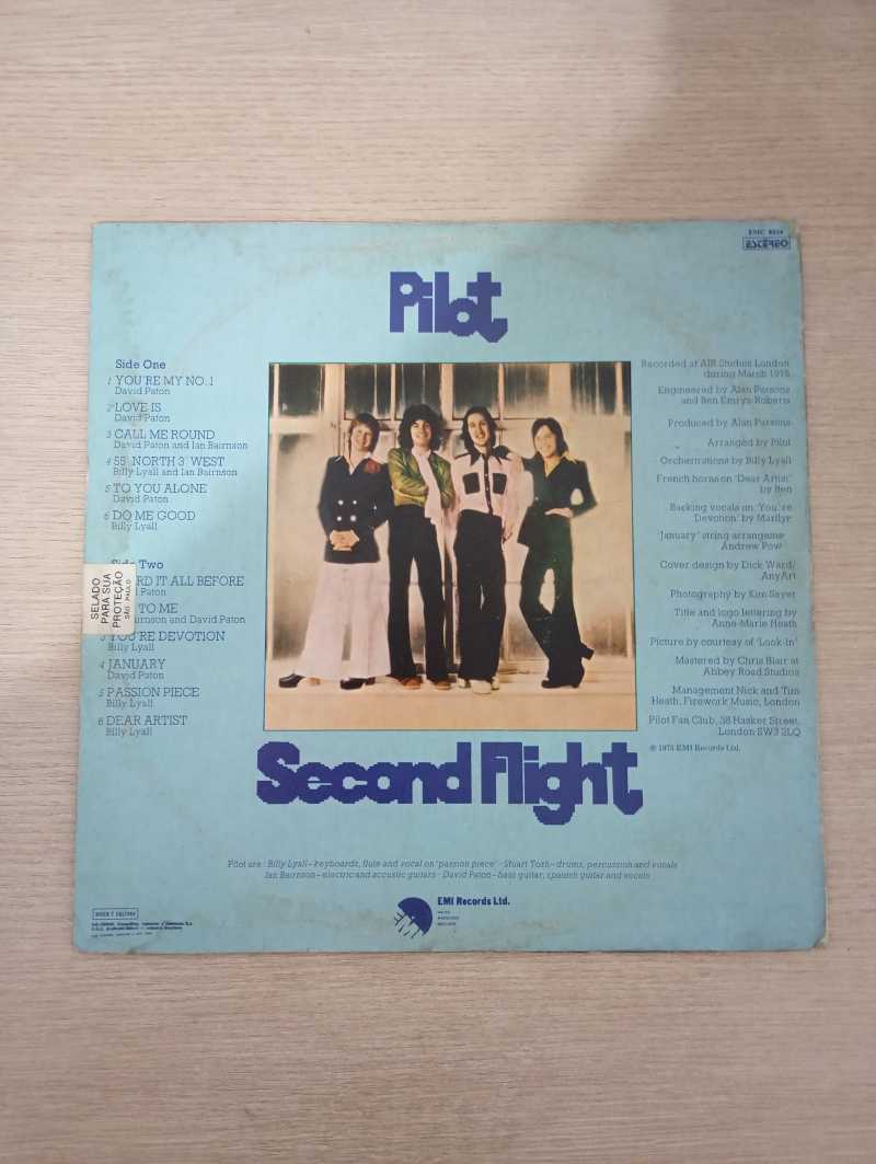 Lp Vinil Pilot Second Flight Com Encarte
