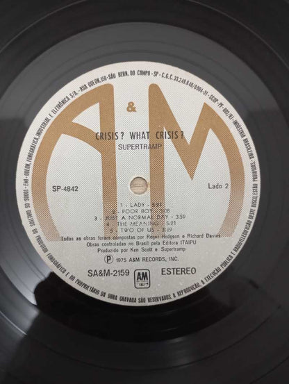 Lp Vinil Supertramp Crisis? What Crisis?