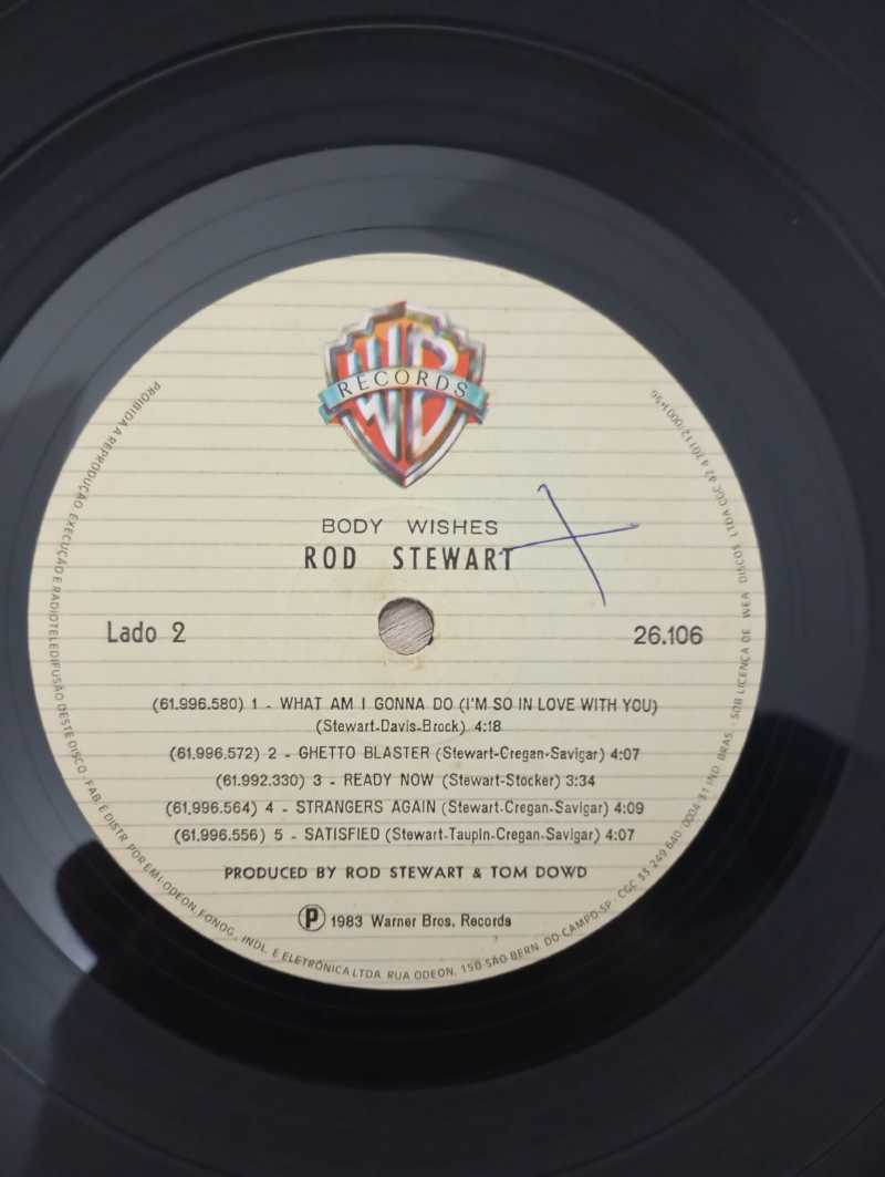 Lp Vinil Rod Stewart Body Wishes Com Encarte