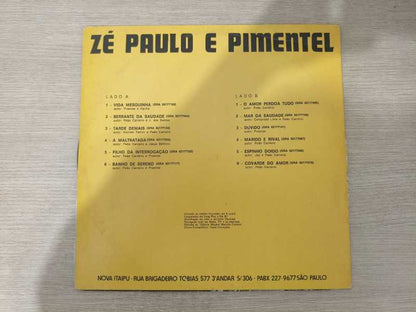 Lp Vinil Zé Paulo & Pimentel 1983