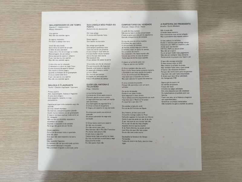 Lp Vinil Bezerra Da Silva Alô Malandragem Maloca C/ Encarte
