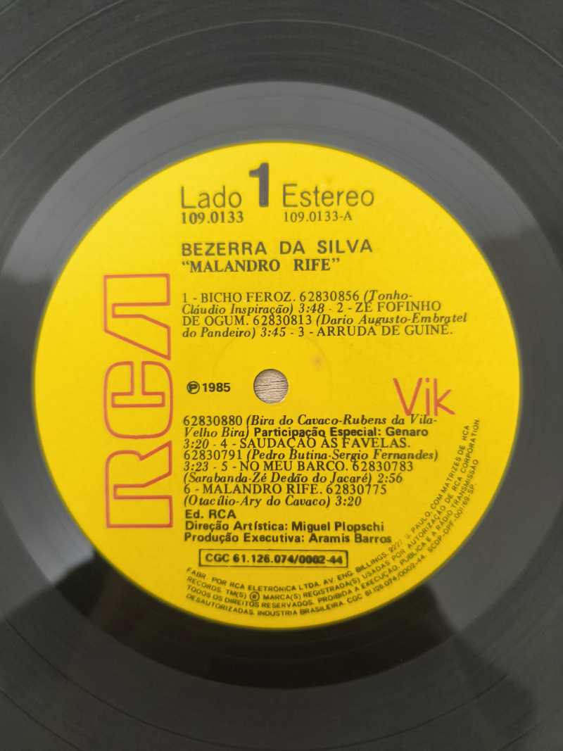 Lp Vinil Bezerra Da Silva Malandro Rife