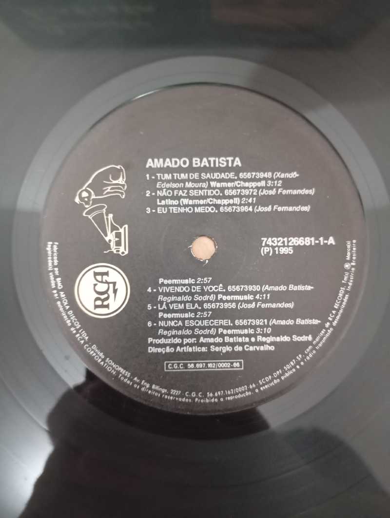 Lp Vinil Amado Batista 1995 Com Encarte
