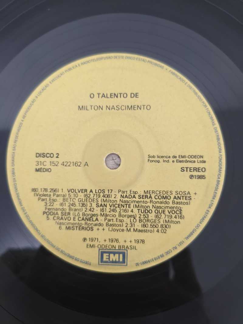 Lp Vinil Milton Nascimento O Talento de Duplo