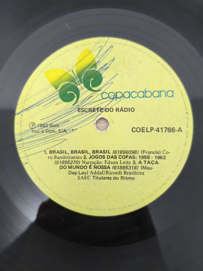 Lp Vinil Escrete do Rádio Copa 1958 1978