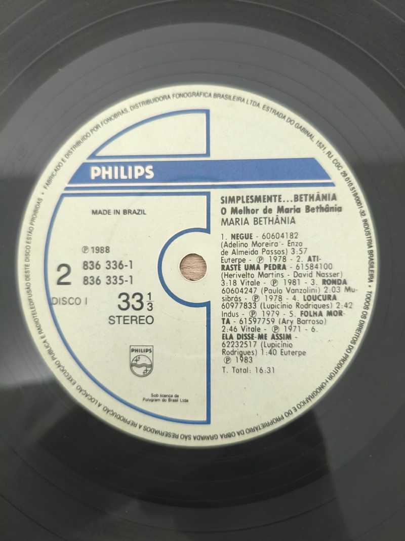 Lp Vinil Maria Bethânia Simplesmente O Melhor de Duplo
